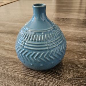 Blue Textured Vase